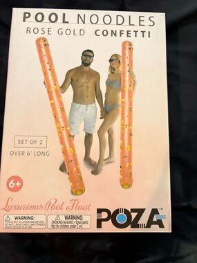 POZA Rose Gold Confetti Pool Noodles - Set of 2